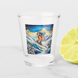 Copo De Shot Descida Skier Shot Glass