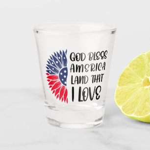 Copo De Shot Desenho de Celebração Patriótica Americana de Gira