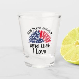 Copo De Shot Desenho de Celebração Patriótica Americana de Gira
