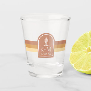 Copo De Shot Desert Vibes Wedding Stripe Terra Cotta ID1019