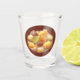 Copo De Shot Deserto de Batata Doce e Bola de Taro