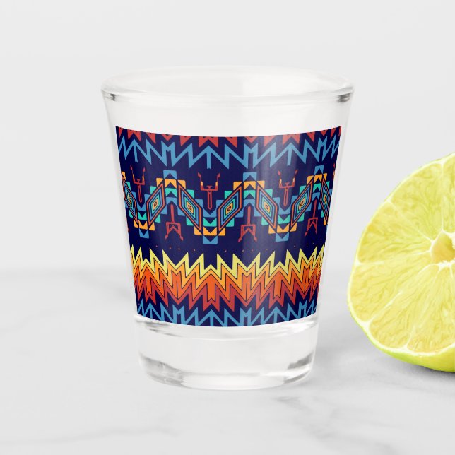Copo De Shot Design abstrato de design tribal (Frente)