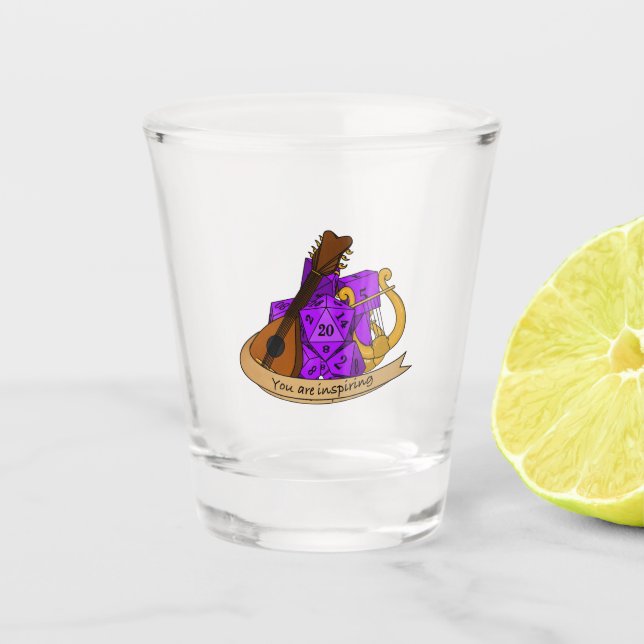 Copo De Shot Design de Bard Dice (Frente)