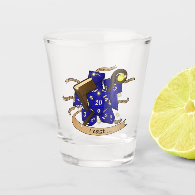 Copo De Shot Design de Dice do Assistente (Frente)