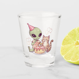 Copo De Shot Design de festa de aniversário de alienígena fofa
