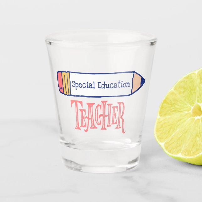 Copo De Shot Design de Lápis de Professores Especiais (Frente)