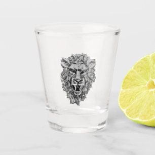 COPO DE SHOT DESIGN DO ESTILO DE ARTE DE VIDRO