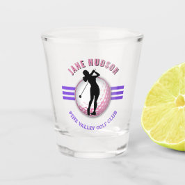 Copo De Shot Design Golfer das Mulheres Elegantes