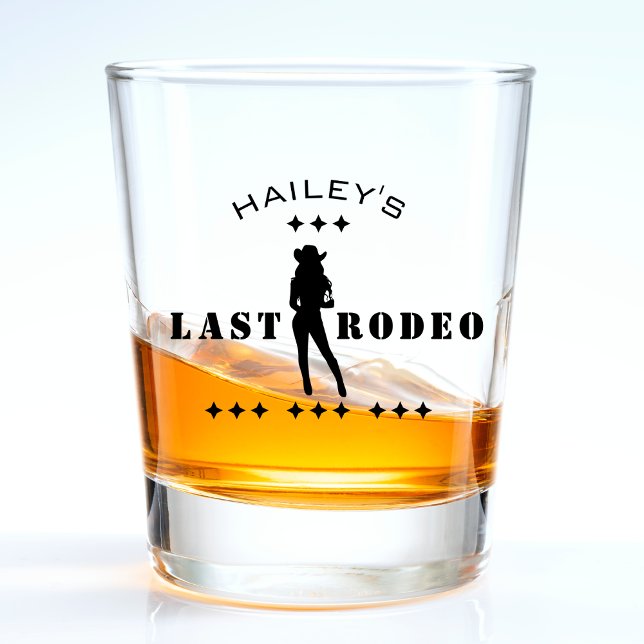 Copo De Shot Despedida de Solteira Caubói Rodeio Casamento (cowgirl last rodeo bachelorette party shot glass)