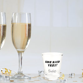 Copo De Shot Despedida de solteira da noiva ela disse sim