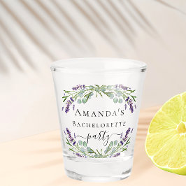 Copo De Shot Despedida de solteira lavanda eucalipto verde