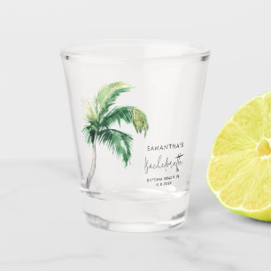 Copo De Shot Despedida de Solteira Personalizada Aquarela Palme