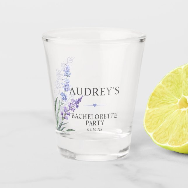 Copo De Shot Despedida de Solteira Roxa Lavanda com Estilo (Frente)