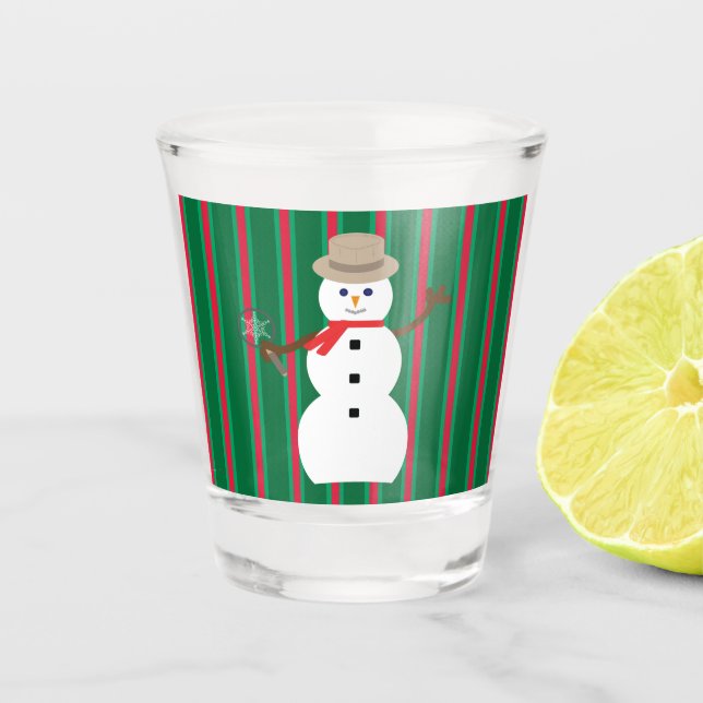 Copo De Shot Detetive Snowman de Natal divertido e Rico (Frente)