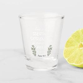 Copo De Shot "Deus é o nosso refúgio e força" Salmo 46:1