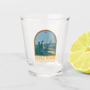 Copo De Shot Devils Tower National Monuuurie Dog Vintage