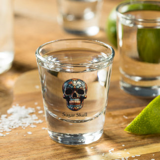 Copo De Shot Dia 3D do crânio morto, personalizado