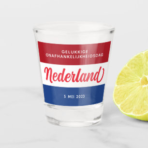 Copo De Shot Dia da Independência Holandesa Bandeira Nacional