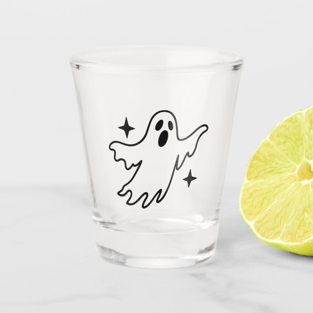 Copo De Shot Dia das Bruxas Fantasma (Frente)