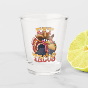 Copo De Shot Dia de Ação de Graças Peru Comer Tacos Mexicano D