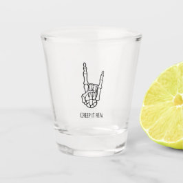 Copo De Shot Dia de as Bruxas engraçado Creep It Real Skeleton