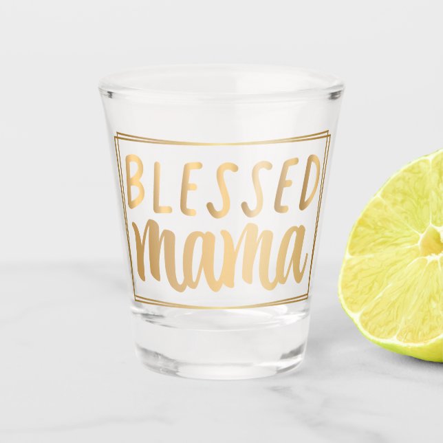 Copo De Shot Dia de as mães Love Mãe (Frente)