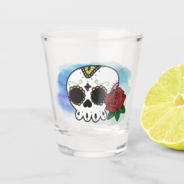 Copo De Shot Dia de los Muertos Sugar Skull