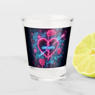 Copo De Shot Dia de os namorados Ama Machuca Neon Heart