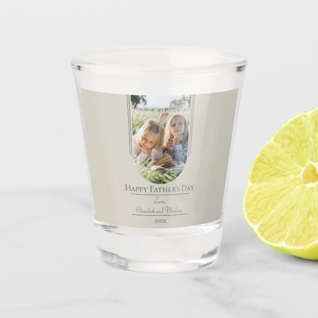 Copo De Shot Dia de os pais de Fotografia em Arch Moderno | Cer (Frente)