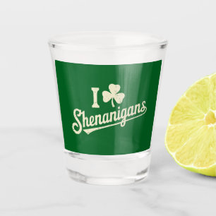 Copo De Shot Día de São Patrício do Trevo da Sorte da Irlandesa