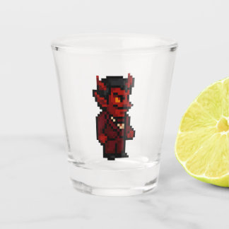 Copo De Shot Diabo Retro de 8 bits