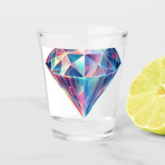 Copo De Shot Diamante multicolor (Frente)