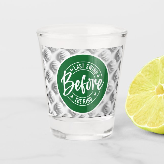 Copo De Shot Dito engraçado de golfe e cerveja para casamento d (Frente)