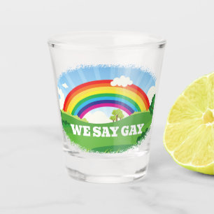 Copo De Shot Dizemos Gay Rainbow Pride