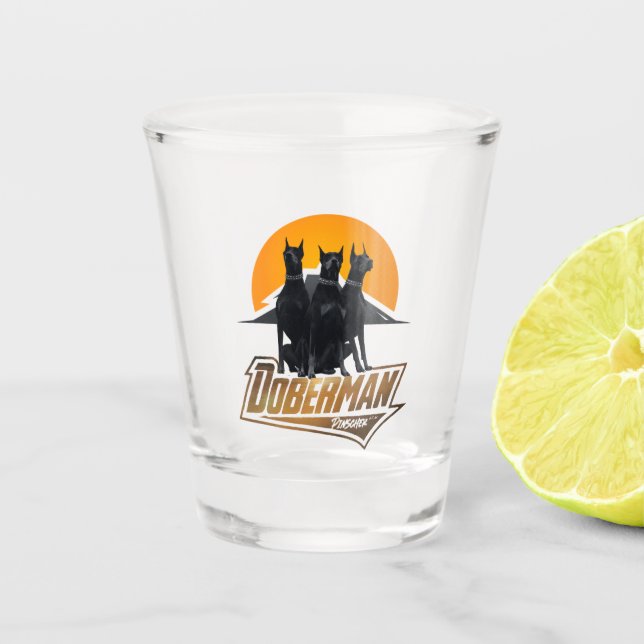 Copo De Shot Doberman Pinscher (Frente)
