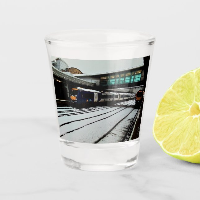 Copo De Shot Dois trens, sob a ponte (Frente)
