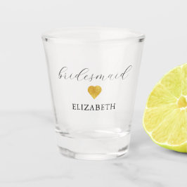 Copo De Shot Dourada Festa de casamento Minimalista do Coração