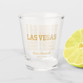 Copo De Shot Dourada Glitter Las Vegas Bachelorette Favor