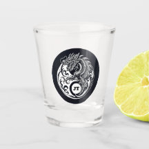 Dragão Chinês em Preto e Branco Personalizado