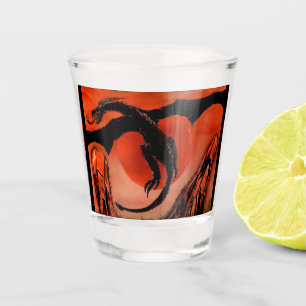 Copo De Shot Dragão Negro em Voo