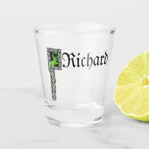 Copo De Shot Dragão Verde Com Borda Celta Personalizada