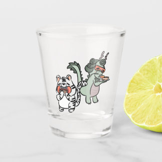 Copo De Shot Dragão verde tigre branco