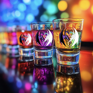 Copo De Shot Dragões adoram azul-coração