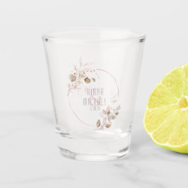 Copo De Shot Dreamy Foliage Wedding Blush Pink ID817