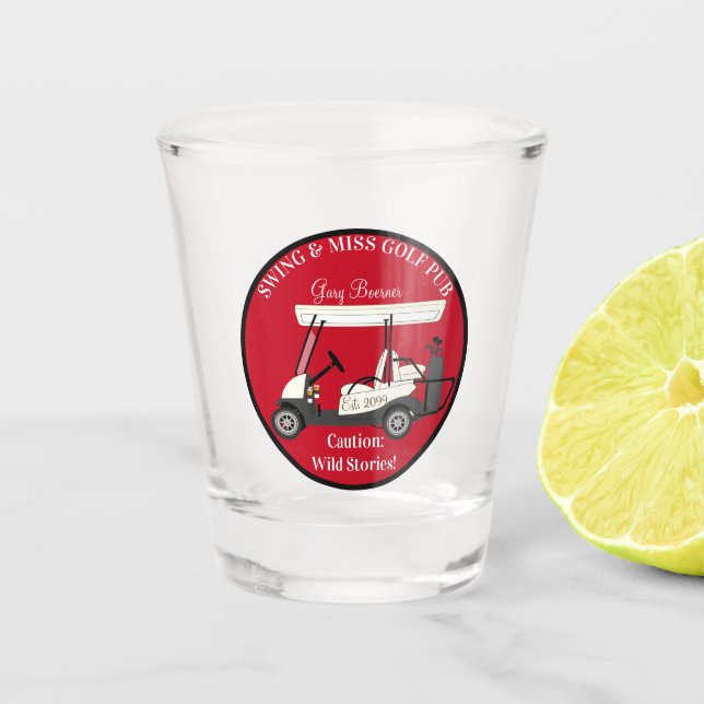 Copo De Shot Drinkware De Vidro De Golfe De Golfe (Frente)