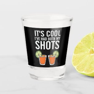 Copo De Shot duas fotos engraçadas, tequila, bebendo de arte