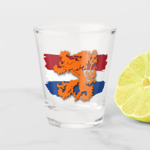 Copo De Shot Dutch Flag Orange Lion Team Holanda