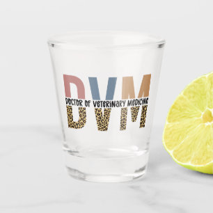 Copo De Shot DVM Doctor Veterinary Medicine Leopard Print