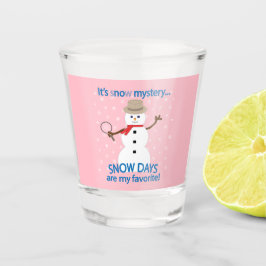 Copo De Shot É O Mistério Detetive Snowman Pink