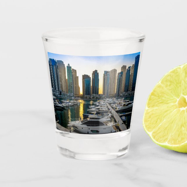 Copo De Shot Edifícios do Dubai em Alta-Escala (Frente)